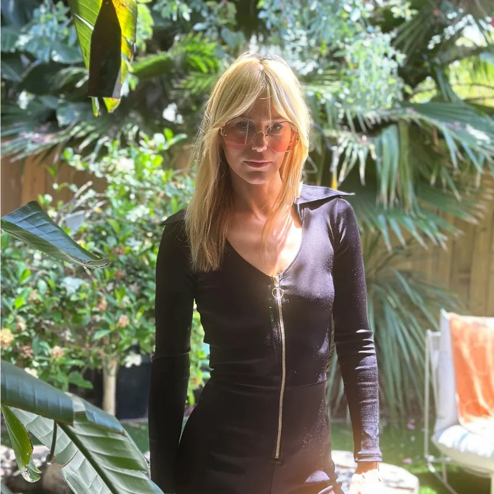 🪩 Stoned Immaculate Disco Romper 🪩 Black, Sz. M - Picture 1 of 7